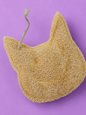 Loofah sponge in cat shape new