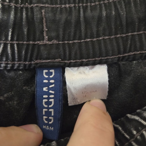 H&M washed black bermuda shorts like new, XXL size