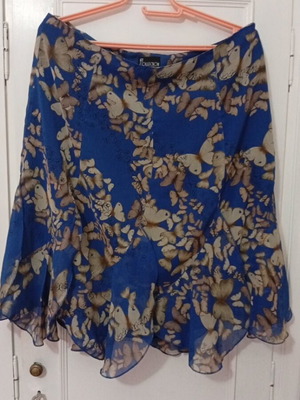 Ny Collection skirt like new, size L, beige and blue
