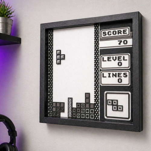 Retro Tetris 3D Frame gamer decorative new