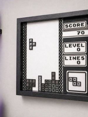 Retro Tetris 3D Frame gamer decorative new