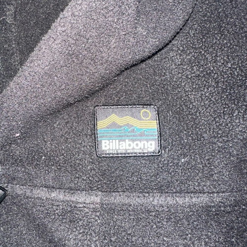 Billabong fleece half zip used, black, size M