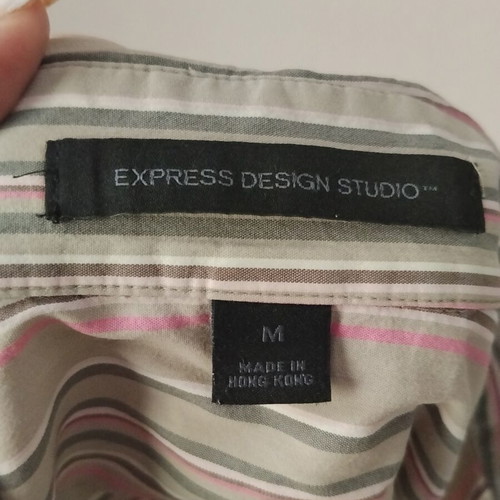 Express Design Studio women's striped shirt like new, beige and pink