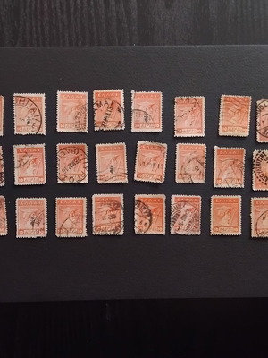 Collectible lot A005 with 24 used old Greek stamps