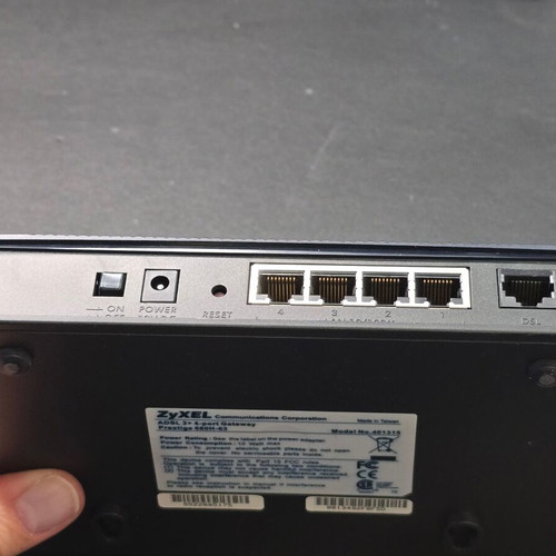 ZyXEL Prestige 660H-63 ADSL2+ 4-Port Gateway router used with power supply