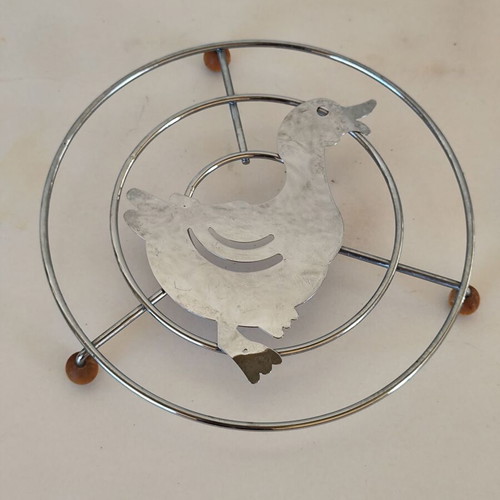 Stainless steel kitchen rack like new with duck design