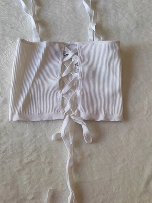 Bershka top white size XS new
