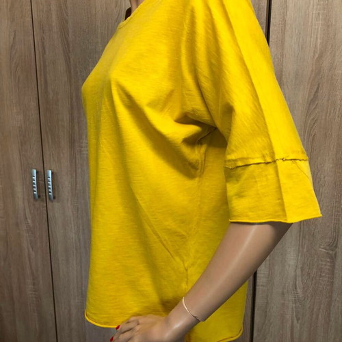 Noshame yellow blouse, size M, 100% cotton