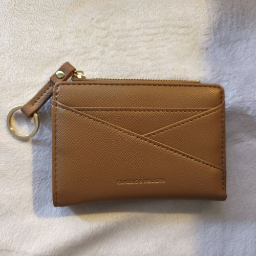 Wallet beige faux leather new