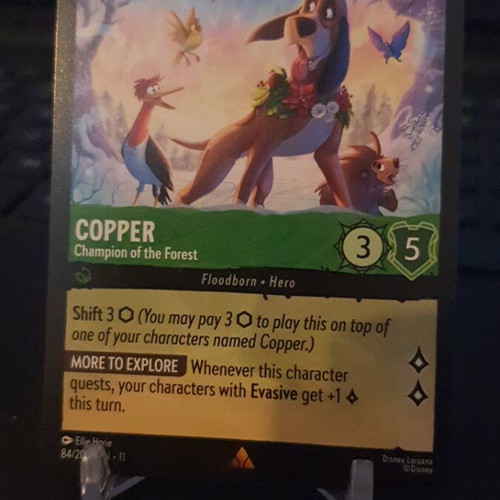 Disney Lorcana Copper Champion of Forest 84/204 Rare like new