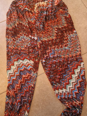 Printed pants used, size L / 40 / 12