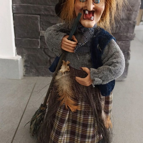 Witch doll with sound and glowing red eyes new