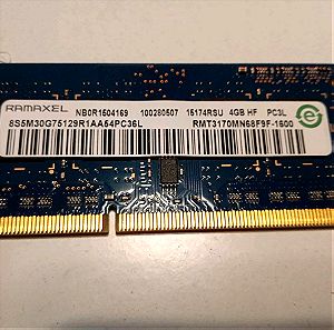 RAM Module Ramaxel 4gb pc3L