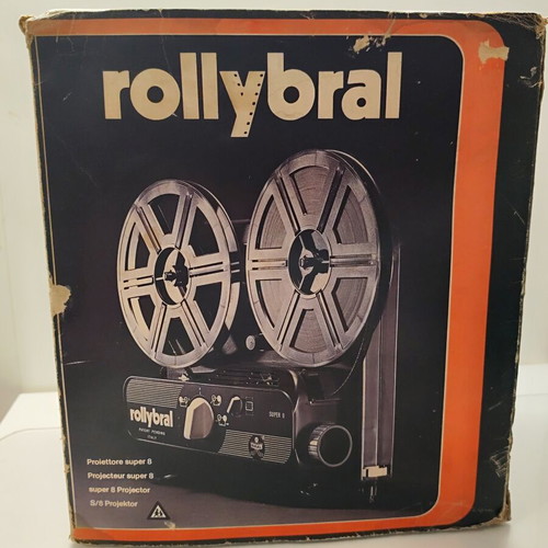 Rollybral Super 8 vintage film projector, made in Italy