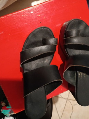 Summer shoes set used, 6 pairs size 37, colorful sandals platforms