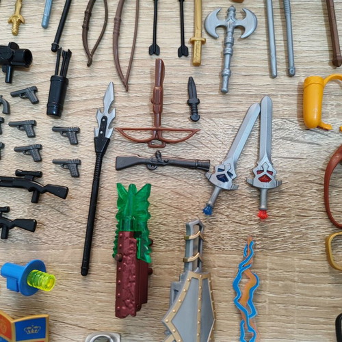 Playmobil weapons and shields accessories for warriors used
