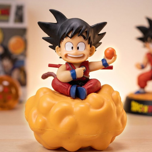 Dragonball Young Son Goku figure on Kinto-un flying cloud, 11cm