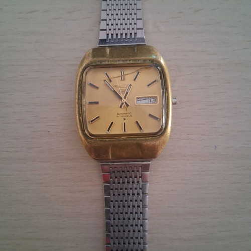 Vintage Seiko Automatic 21 Jewels men's watch used, gold tone