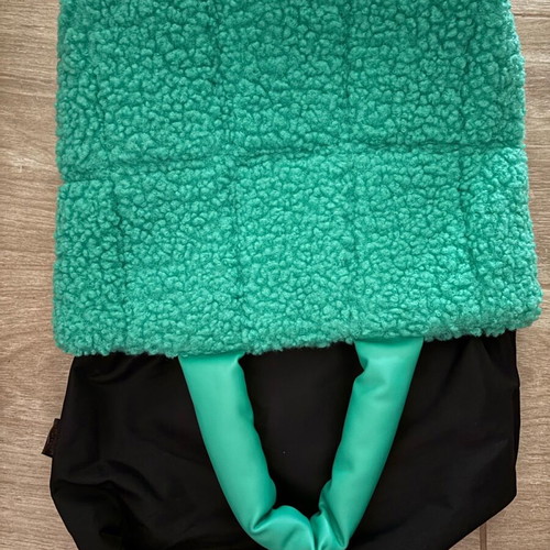 Topshop green bouclé textured handbag like new