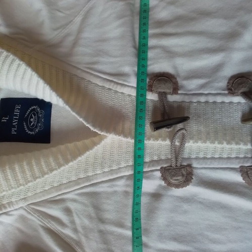 Playlife cotton cardigan used, small, sugar color