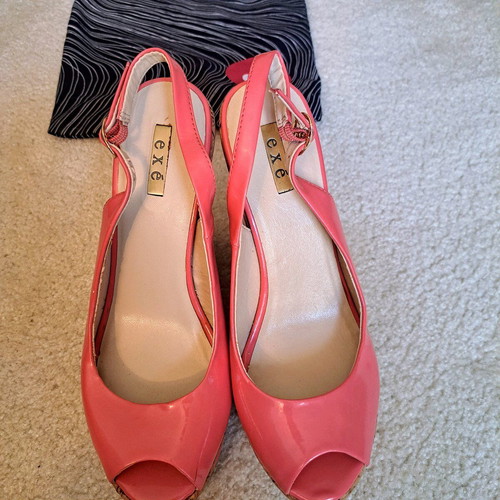 Exe coral platform shoes with cork like new, size 39