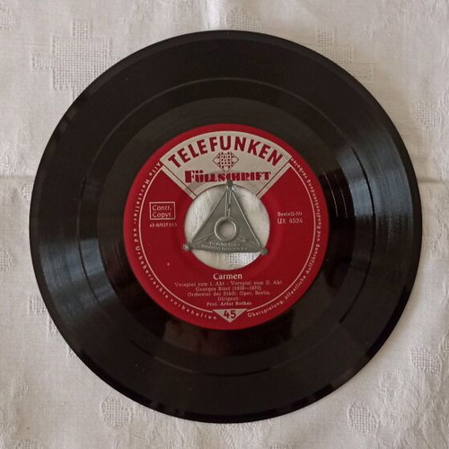 Pack of 9 authentic 45 RPM vinyl records classical music used