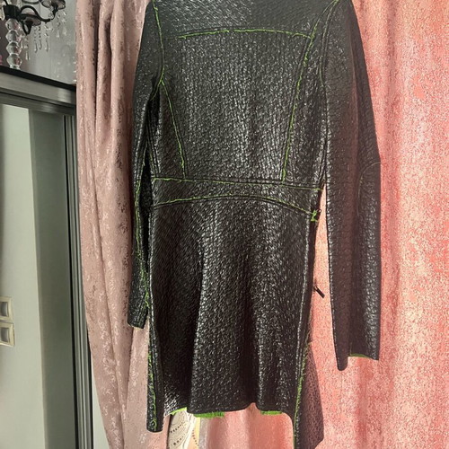Custo Barcelona vinyl coat size M new, black and green