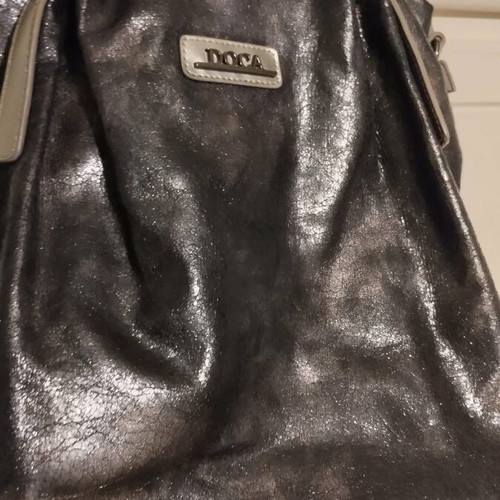 Doca shoulder bag used black with silver details