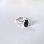 Silver S9.25 ring with onyx