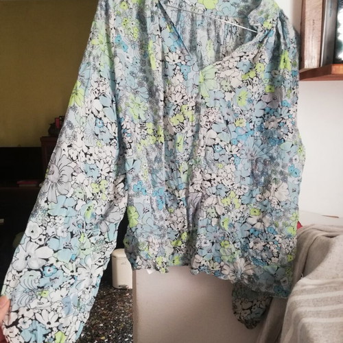 Drykorn blue floral blouse like new, size XL 42