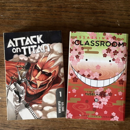 Manga set Attack on Titan Vol. 1 & Assassination Classroom Vol. 18 like new