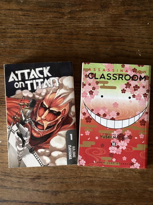Manga set Attack on Titan Vol. 1 & Assassination Classroom Vol. 18 like new