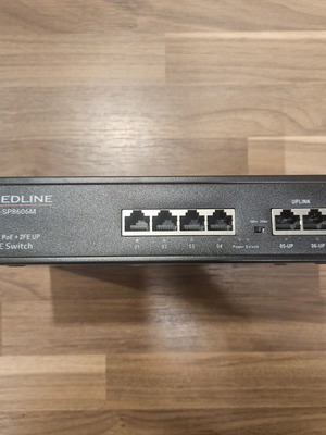 Redline RL-SP8606M PoE switch, 4FE PoE + 2FE UP, 6 ports