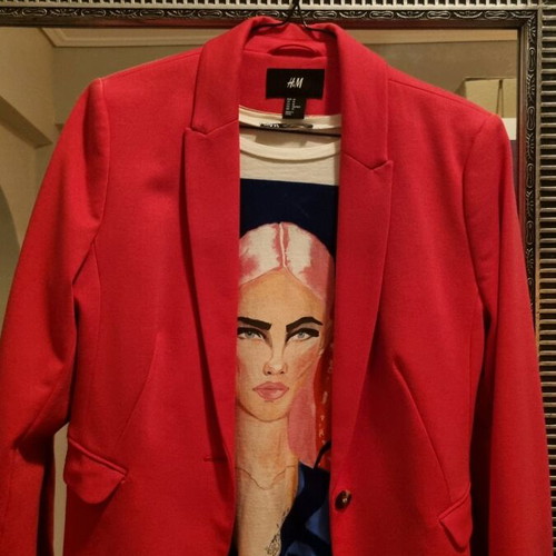 H&M blazer like new, fuchsia, size M