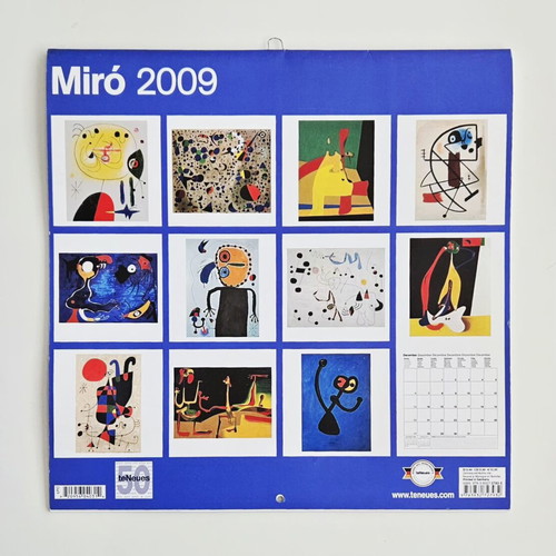 Joan Miro Wall Calendar 2009 like new