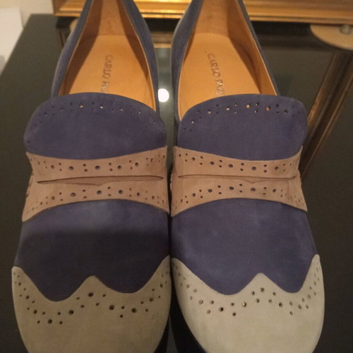 Carlo Pazolini shoes pumps size 39, regular fit, blue multicolor, new, genuine leather