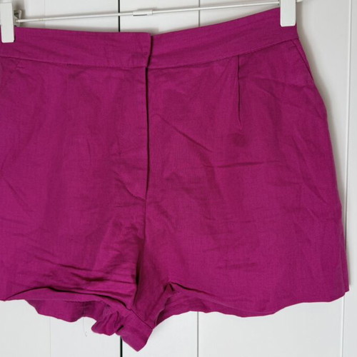 Zara linen shorts pink medium women's used