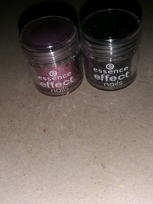 Essence nail decoration jars, 2 pieces with glitter and fringes