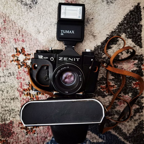 Zenit 12XP camera new with flash and case