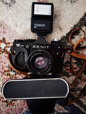 Zenit 12XP camera new with flash and case