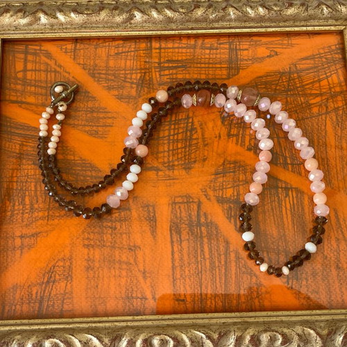 Large vintage Czech handmade necklace like new