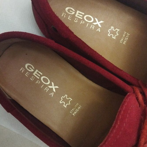 Geox women's moccasins like new, red, size 40