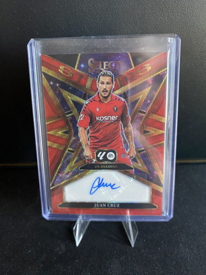 Juan Cruz 2025-26 Panini Select La Liga Select Stars Auto Red Wave card like new