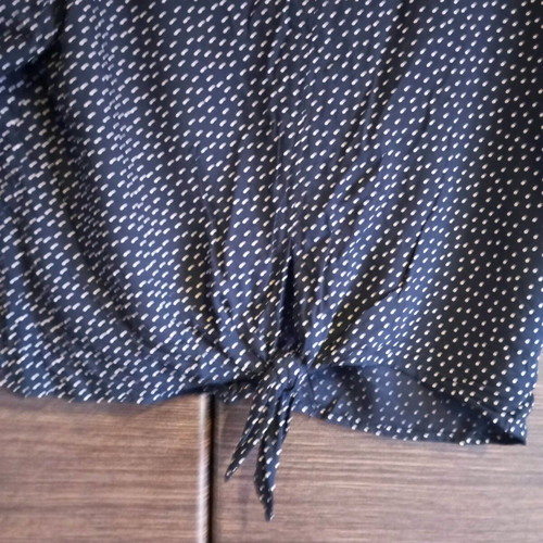 Bershka polka dot shirt like new, white and blue, size S
