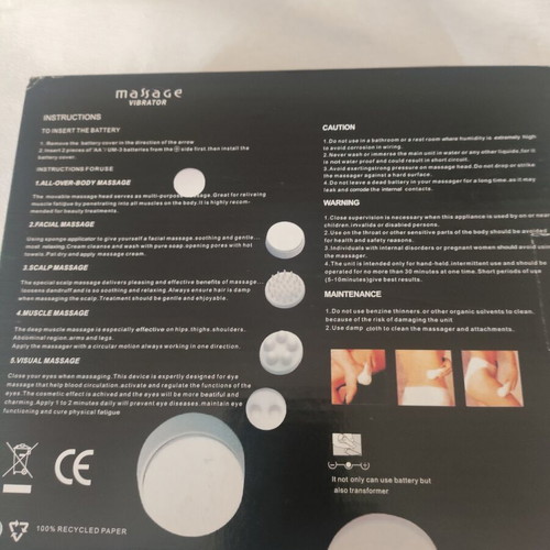 Massage device with 2 batteries new