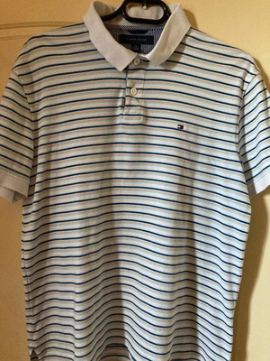 Tommy Hilfiger Polo Shirt XL striped cotton like new