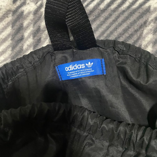 Adidas bag used, black with external zip pocket