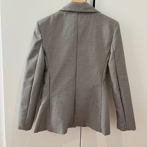 Checked brown jacket with shoulder pads like new, size S