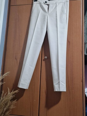 Mango women's pants used, light beige size 36 with pockets