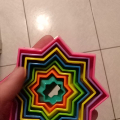 Star-Pyramid skill toy new, colorful small
